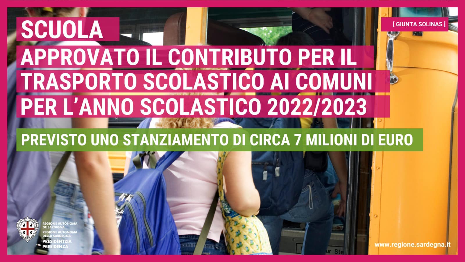 Scuola Biancareddu Approvato Contributo Per Il Trasporto Scolastico