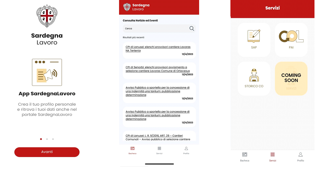 App Sardegnalavoro Per Accedere Al Portale Da Dispositivo Mobile