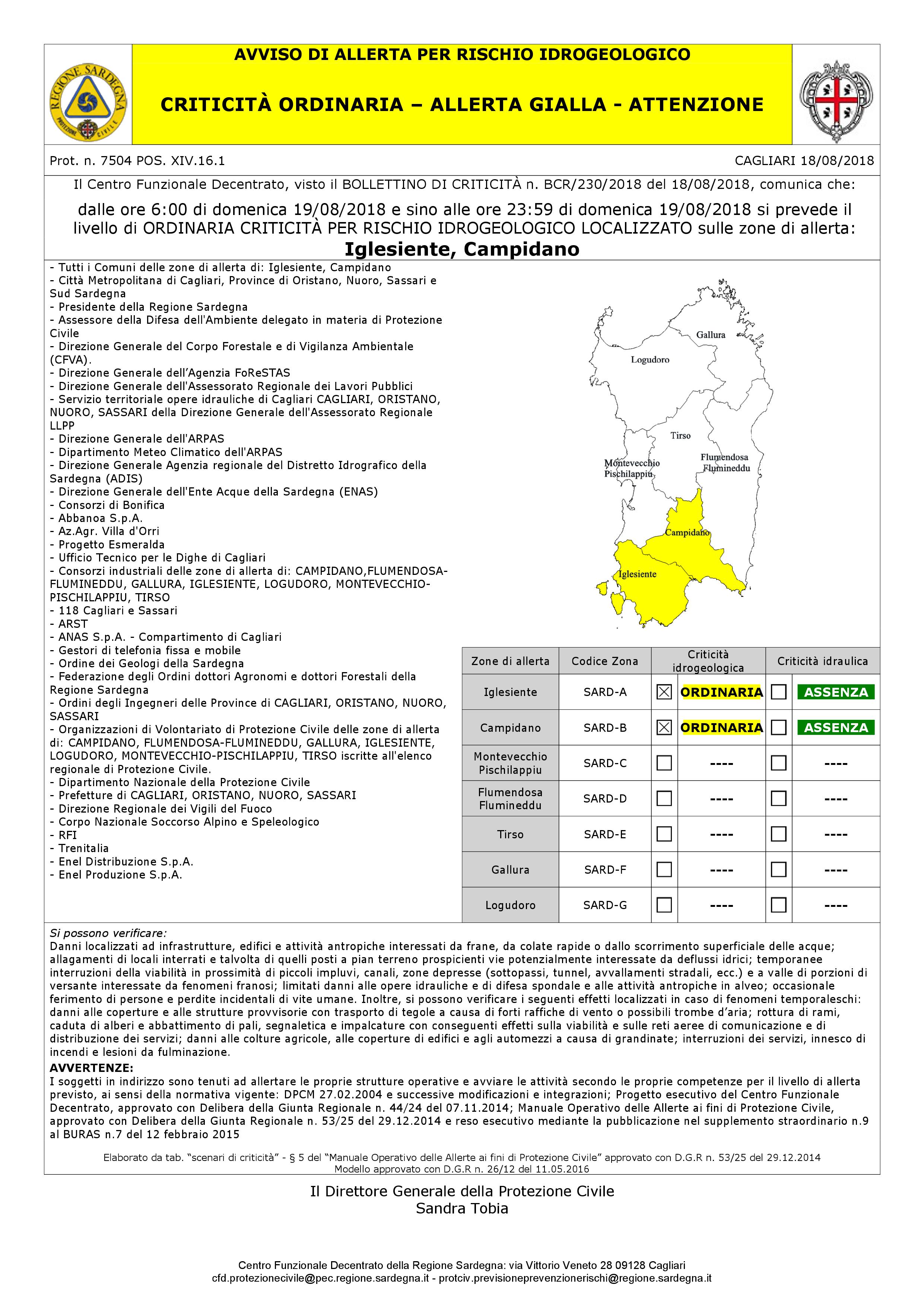 Sardegna. Allerta Meteo, Codice Giallo In Campidano E Iglesiente ...