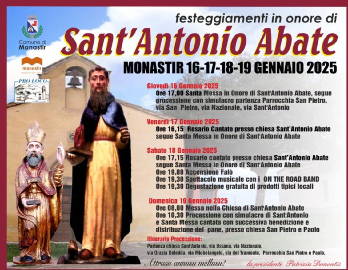 Monastir. 16/19 Gennaio – Festeggiamenti in onore di Sant’Antonio Abate