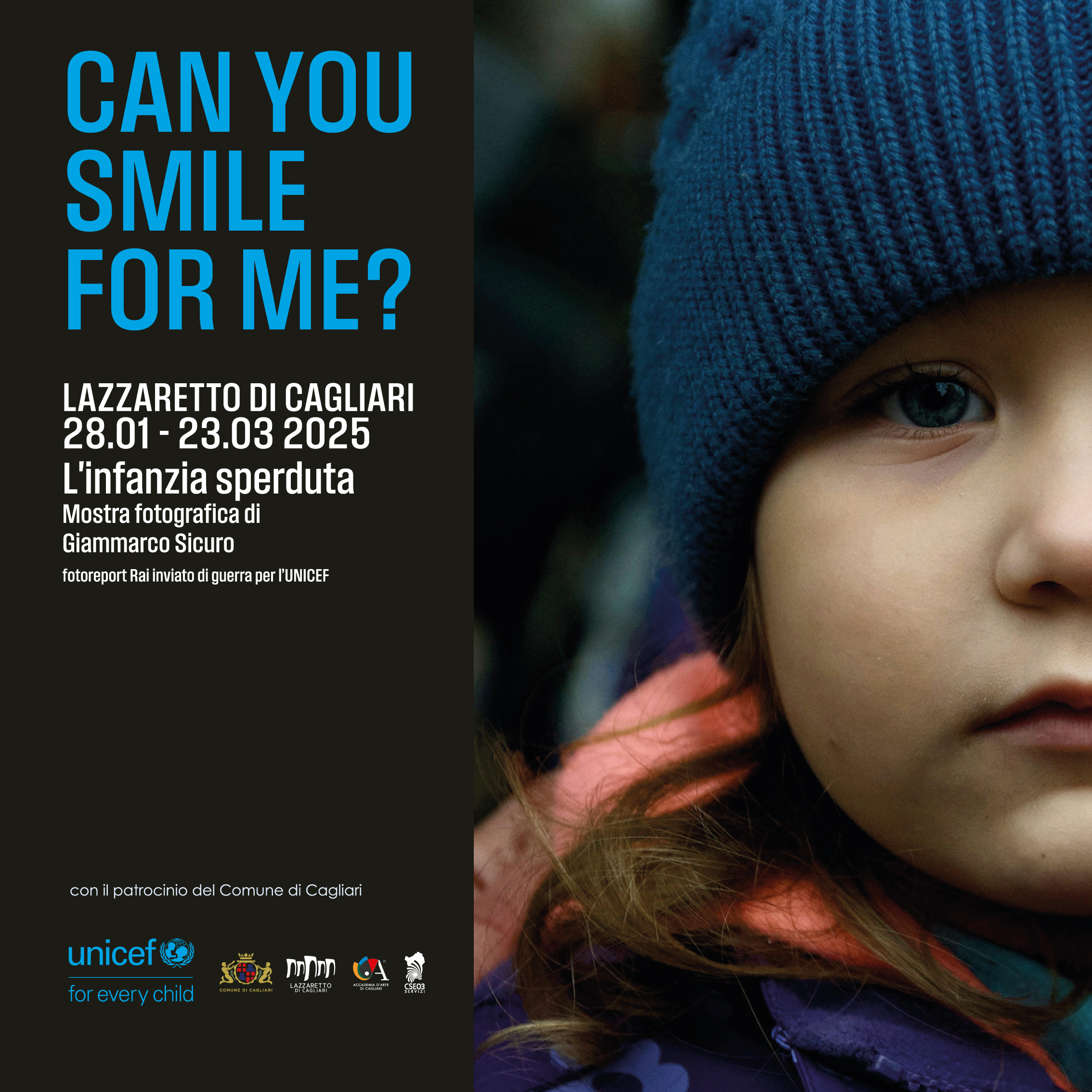 Cagliari. Al Lazzaretto la mostra “Can you smile for me? L’infanzia sperduta” di Giammarco Sicuro per l’UNICEF