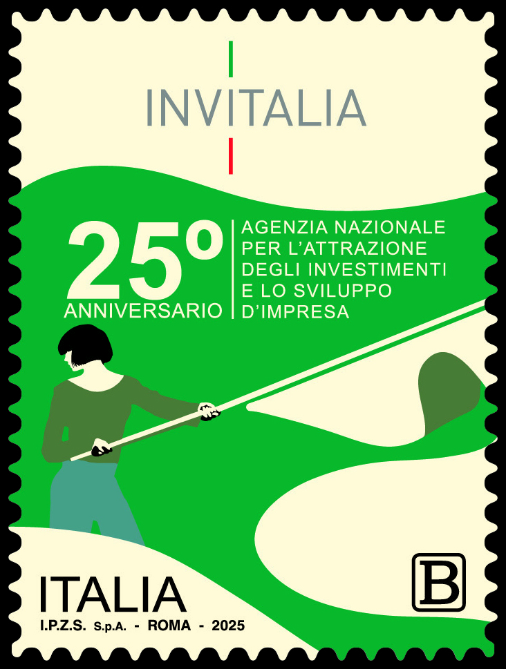 Poste italiane: emesso francobollo per i 25 anni di Invitalia