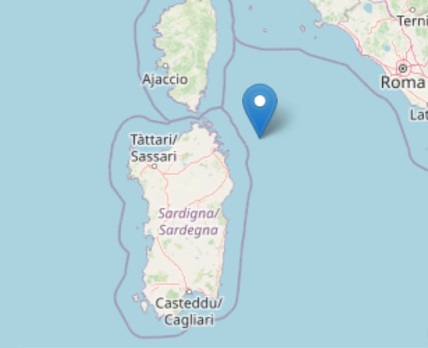 Sardegna. Scossa di terremoto di magnitudo 2,5