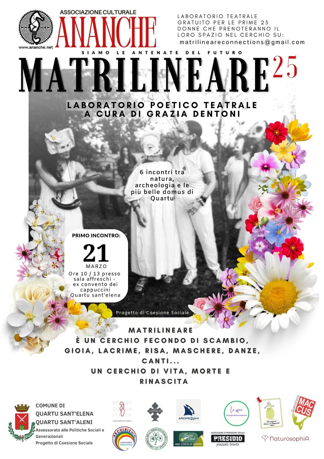 Matrilineare ’25  – percorso poetico teatrale ispirato alla dea madre apre alle iscrizioni